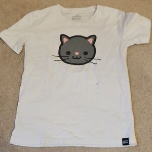 White Cat Graphic Kids Tee
